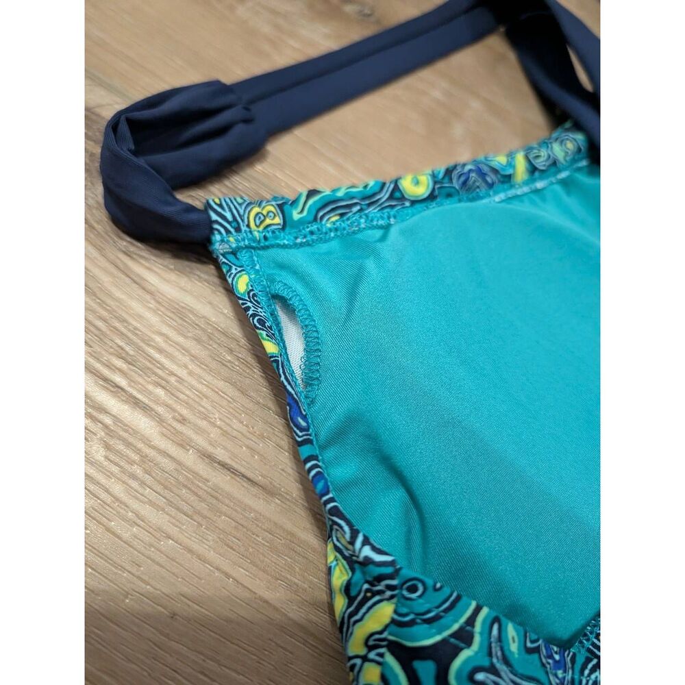 Title Nine One Piece Moroccan Tile Boho Swimsuit Women's Large Adjustable - Picture 11 of 13